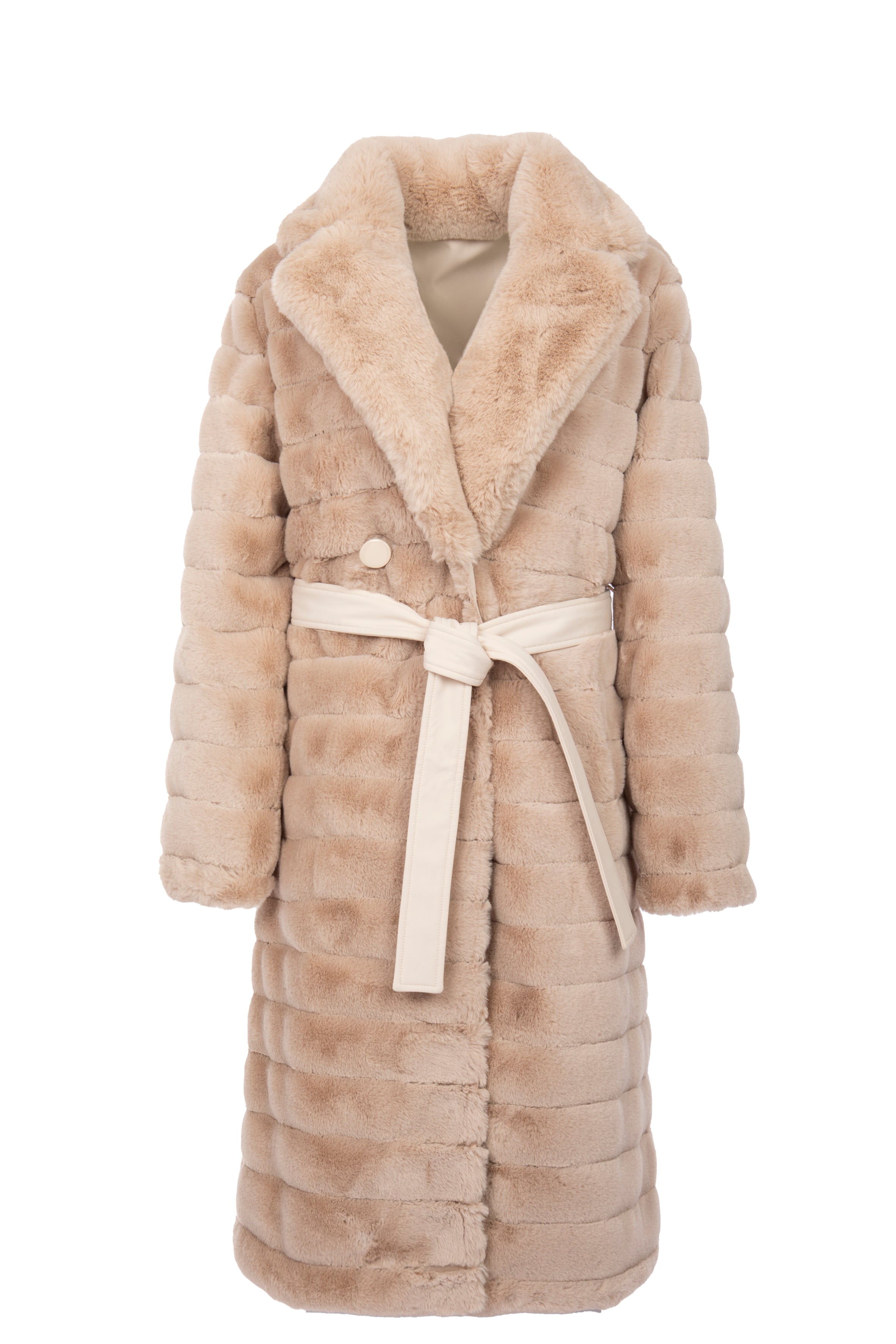 Max Mara Mantel Beige Kunstfell Max Mara Mantel Kunstfell Beige