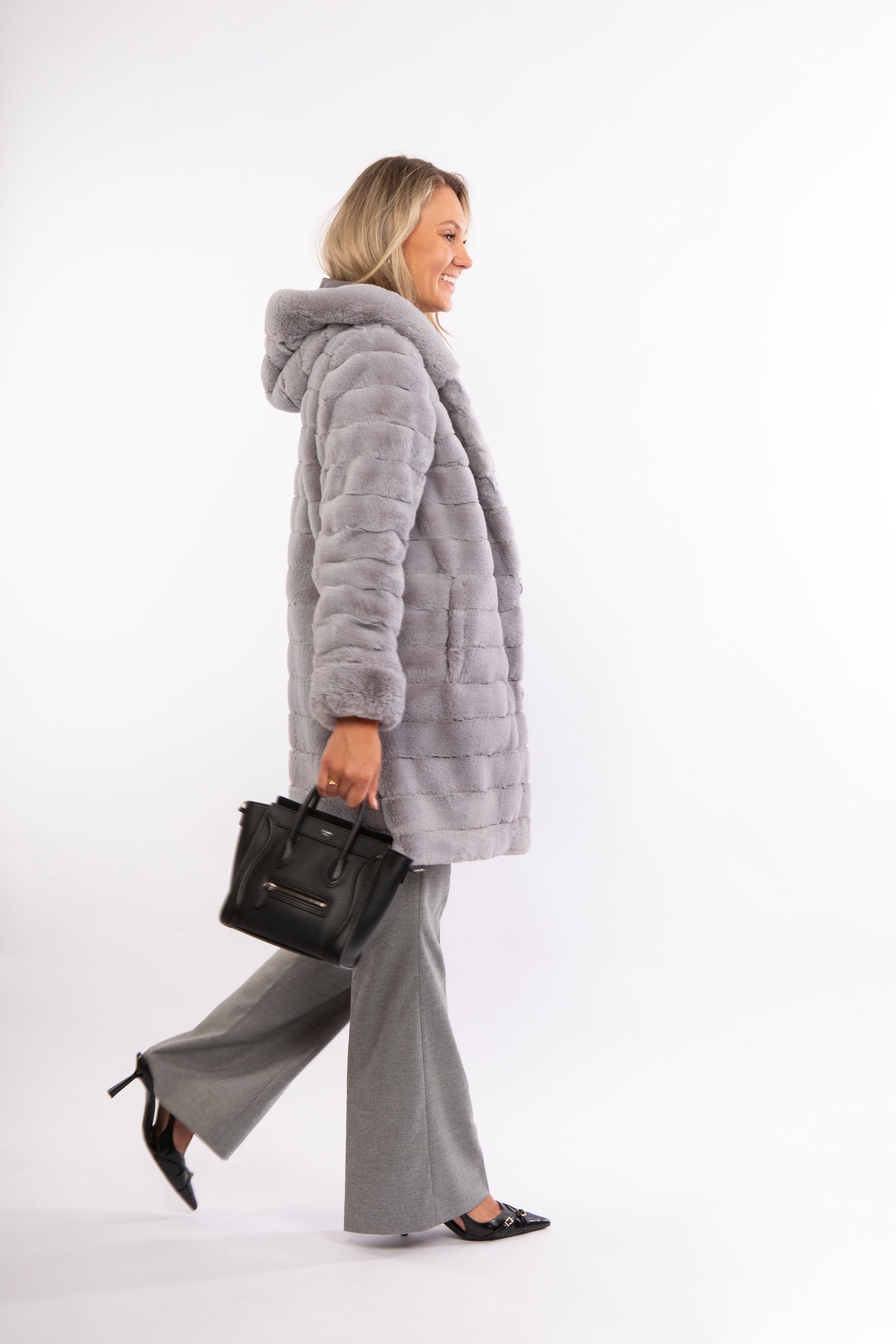 ジャケット・アウター Faux Fur Reversible Coat petale M Faux Fur Reversible Coat petale M