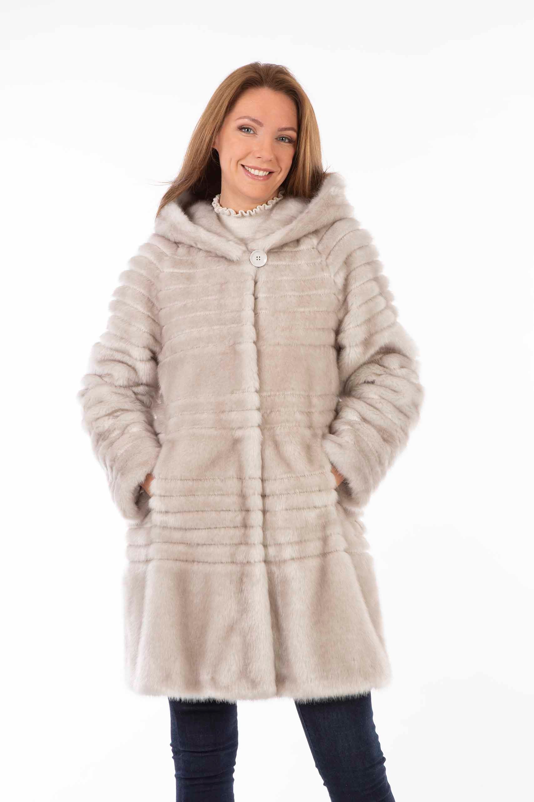 With Hood Ladies Petite Teddy Coat Ladies Short Hooded Sherpa