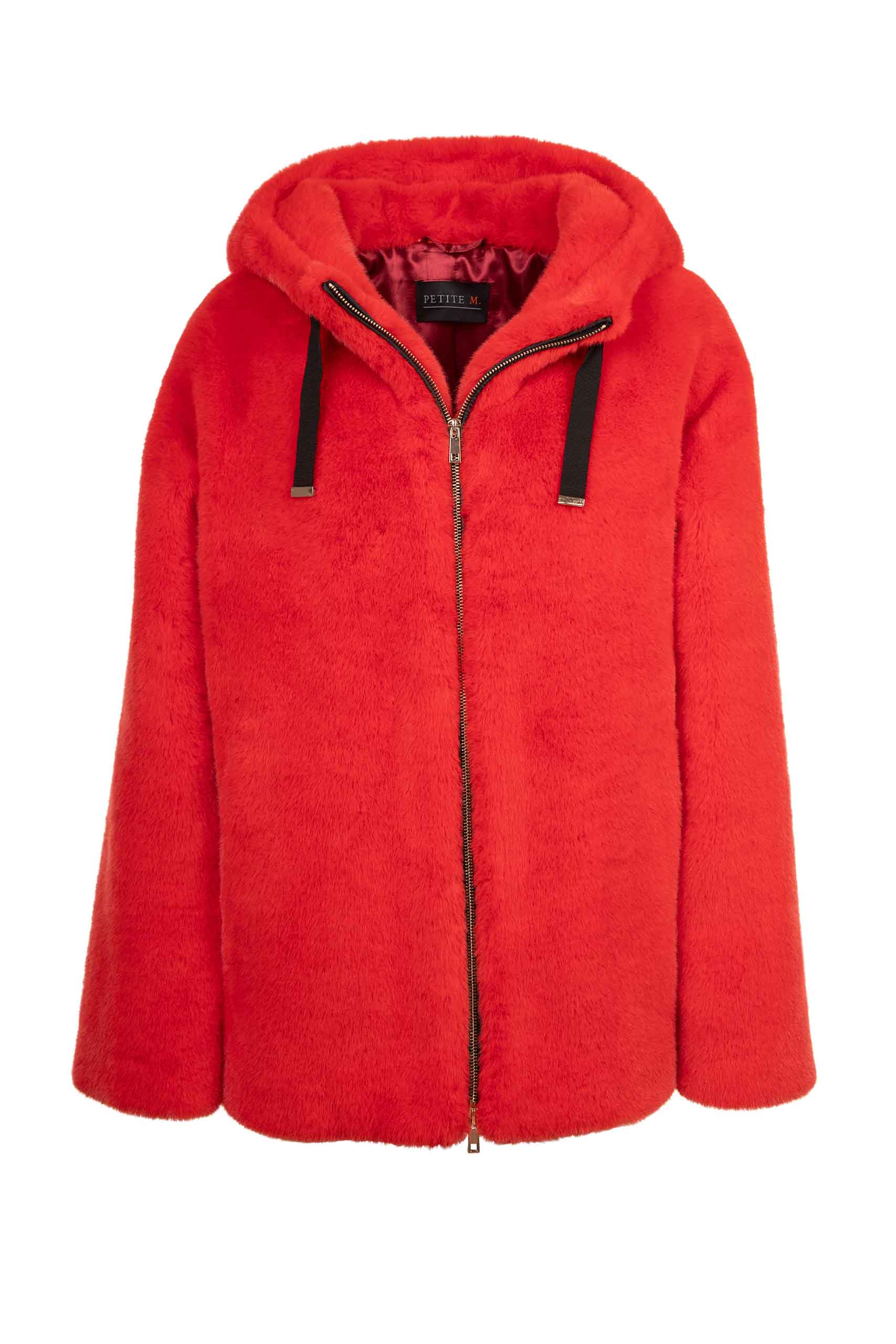 Kunstpelz Jacke Rot