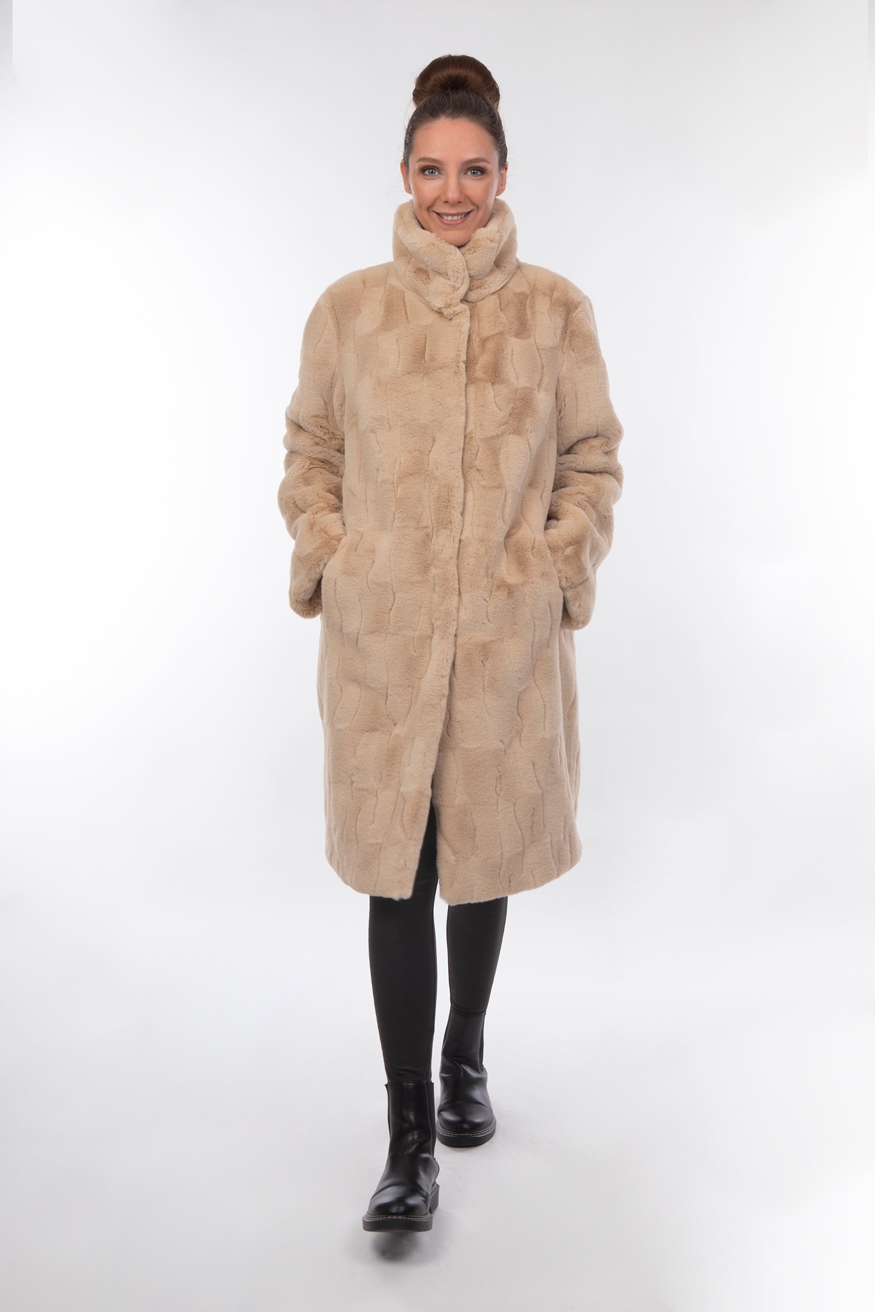 Teddymantel Beige