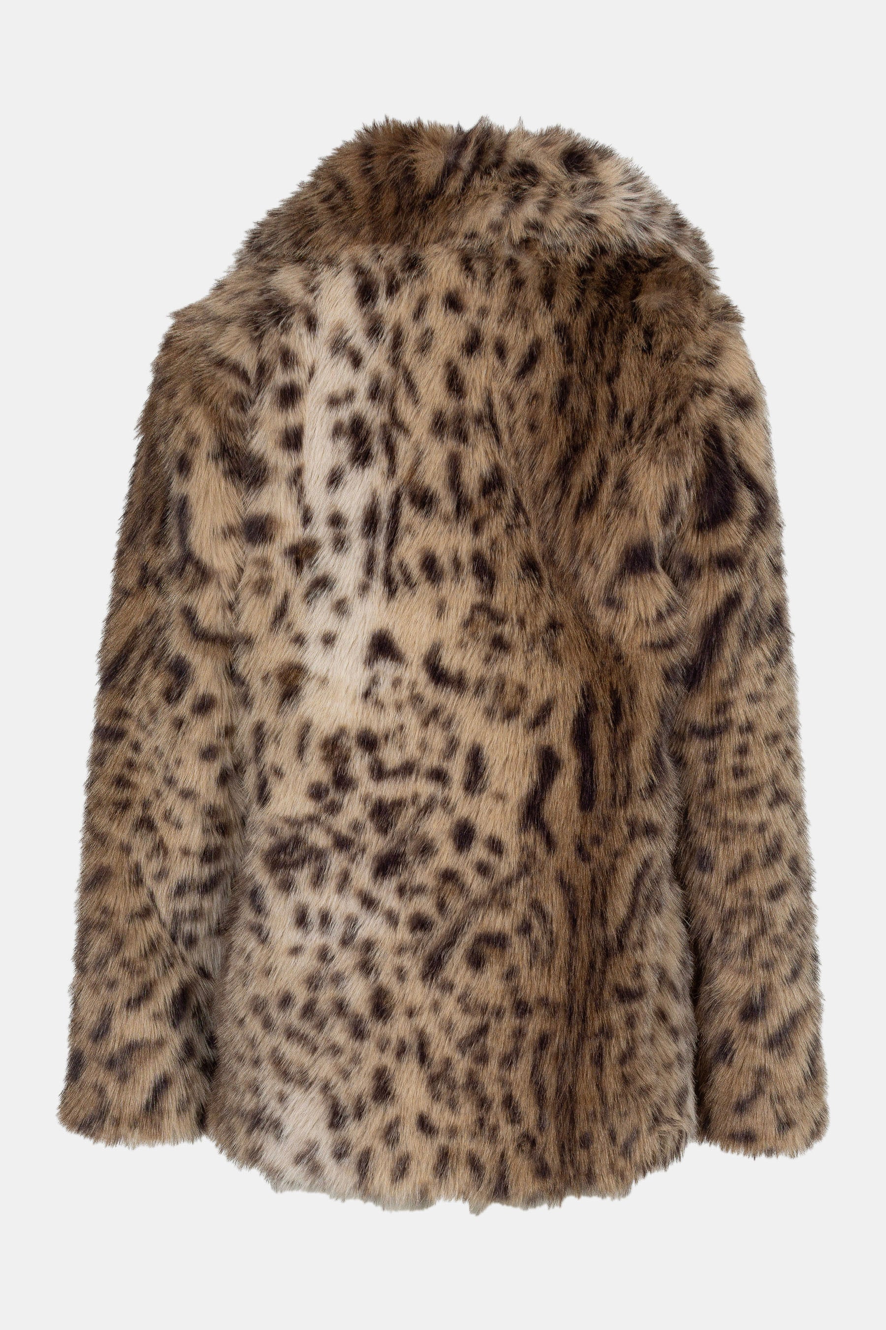 Damenjacke mit Leo-Muster aus Faux Fur, Brown Animal, Rückseite