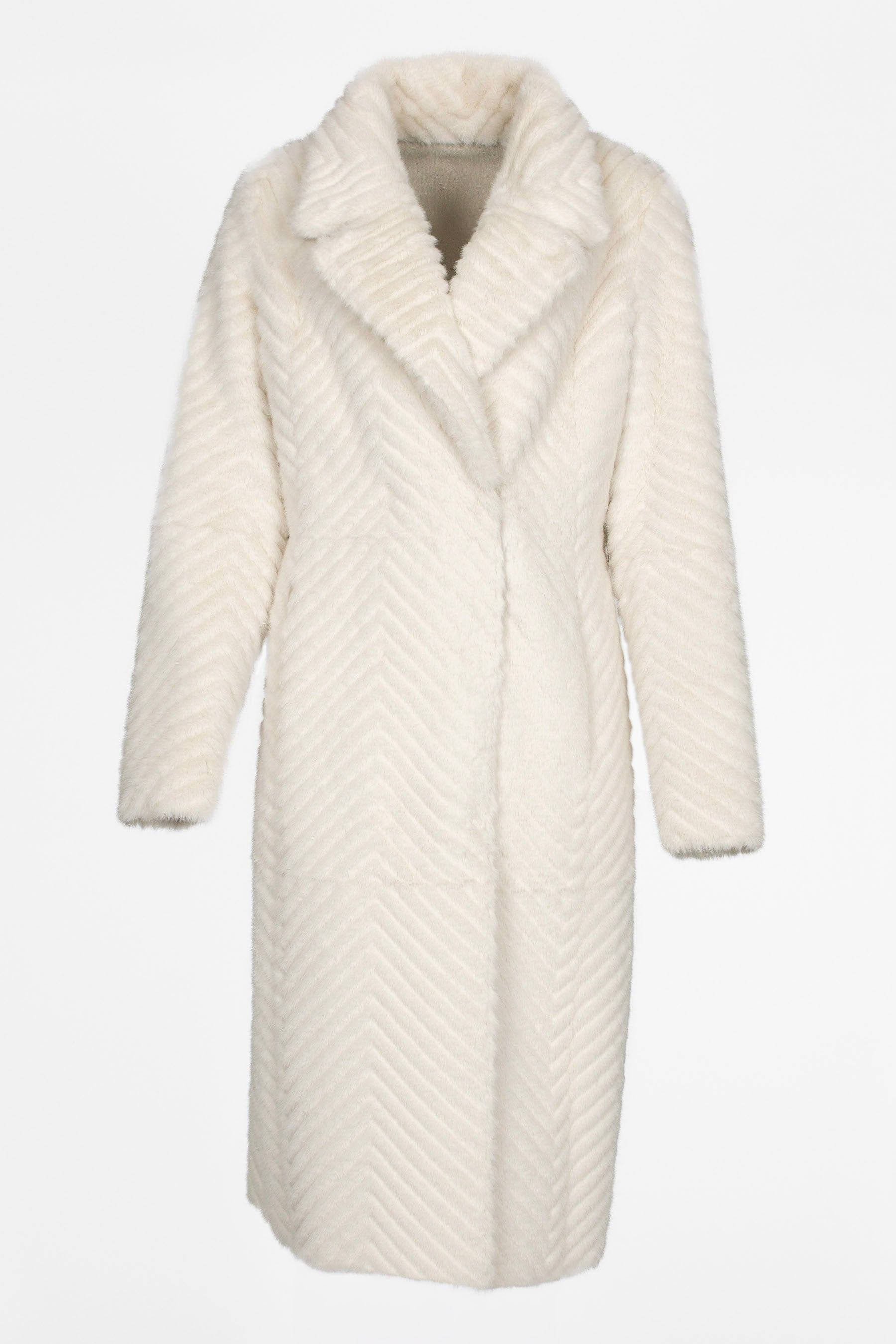 Wendbarer Trenchcoat Damen Ecru, Frontansicht